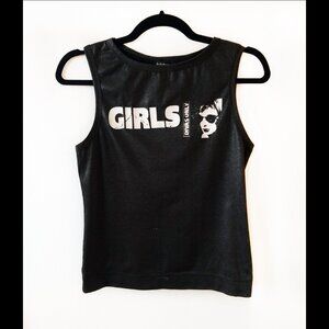 Vintage 90's Le Chateau "Girls" Tank Top with Metallic Sheen, Women's M